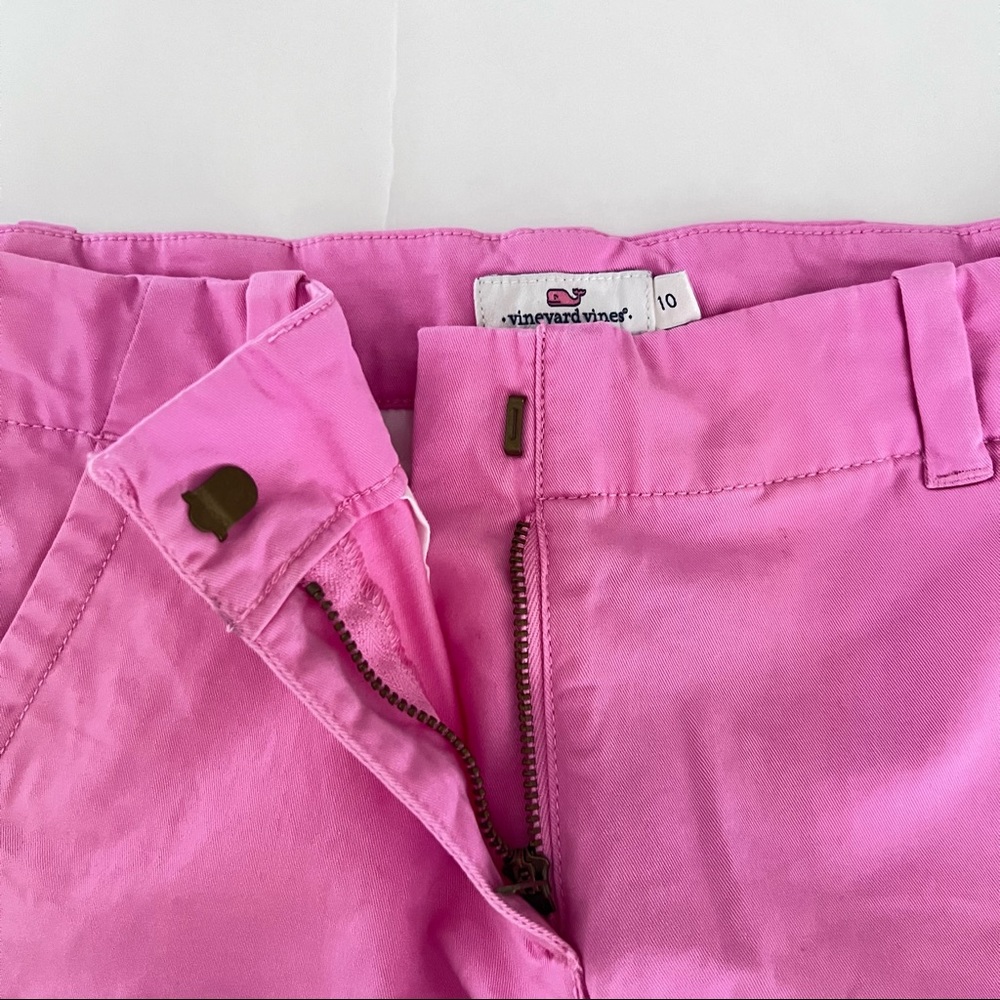Vineyard Vines Girls Pink Khaki Shorts size 10 - Picture 2 of 5